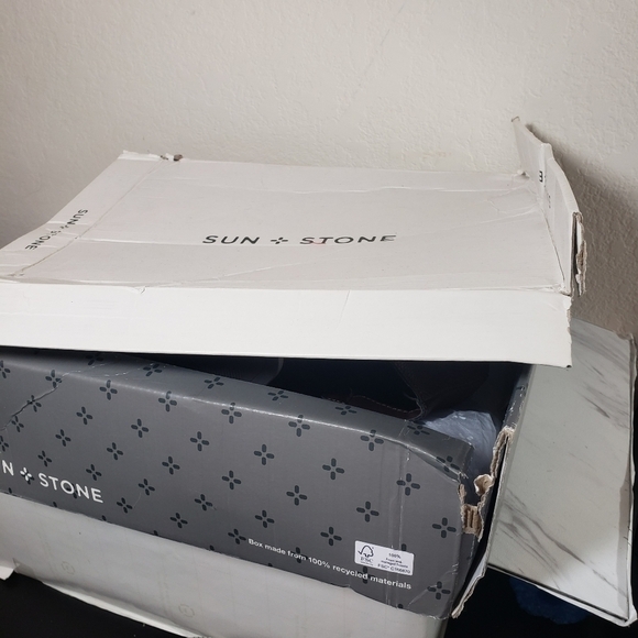 Sun + Stone Gracey Brown Zip Almond Closed Toe Block Heel Bootie Sz 5M - Picture 11 of 12